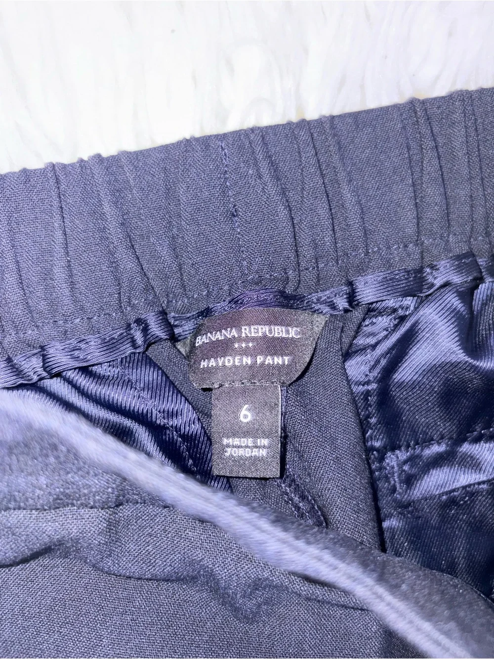 Banana Republic Navy Hayden Pull-On Tapered Ankle Pants Size 6